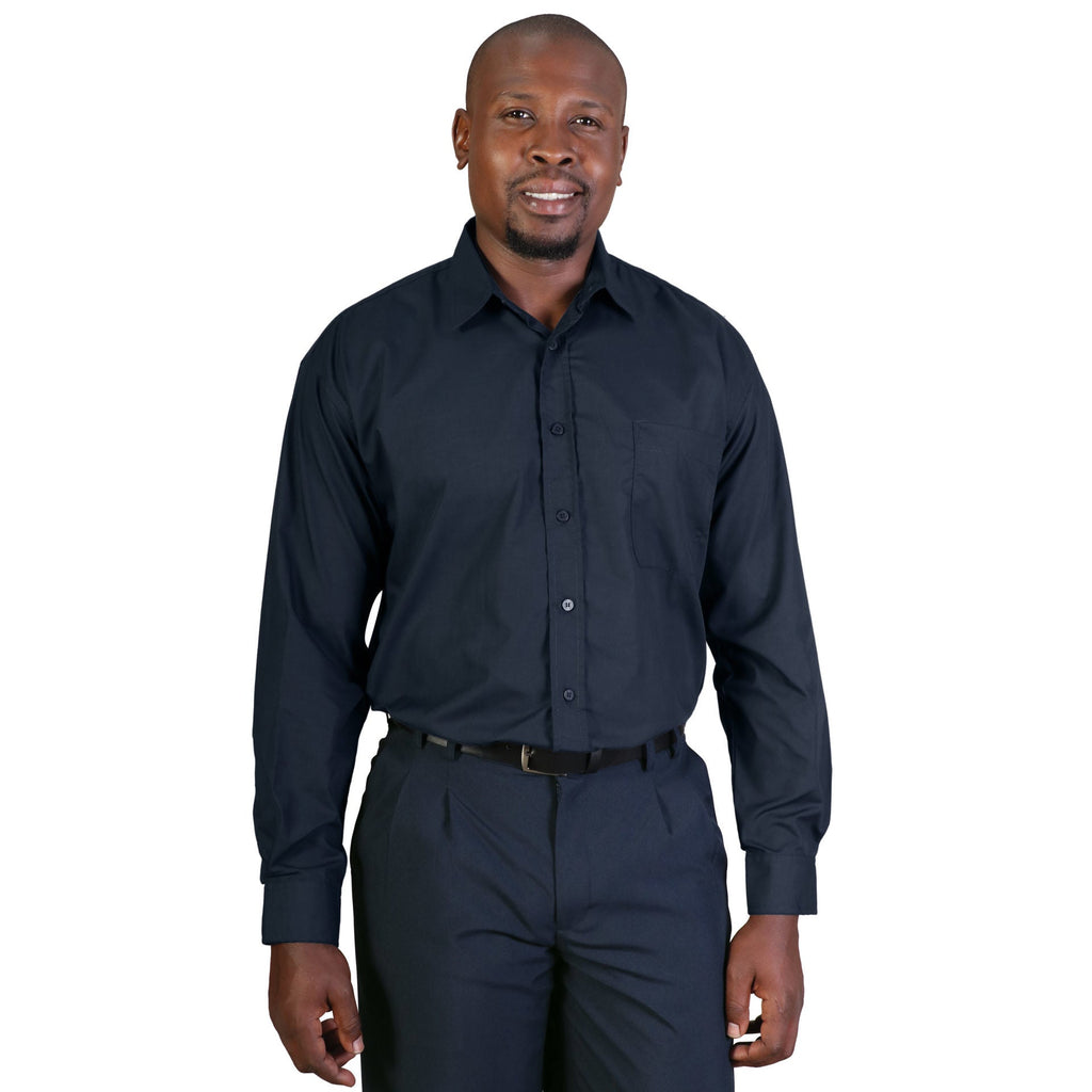 Icon Woven Shirt Long Sleeve - Navy