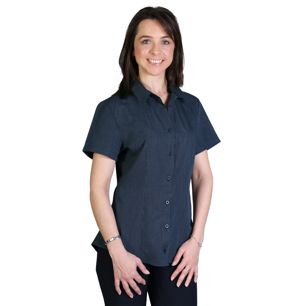 Roselina Blouse Short Sleeve - Check 1