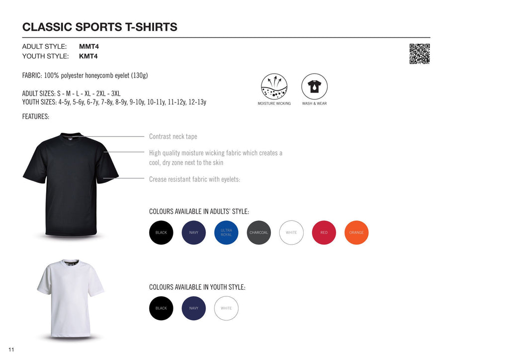 Youth Classic Sports T-shirts - Black - While Stocks Last