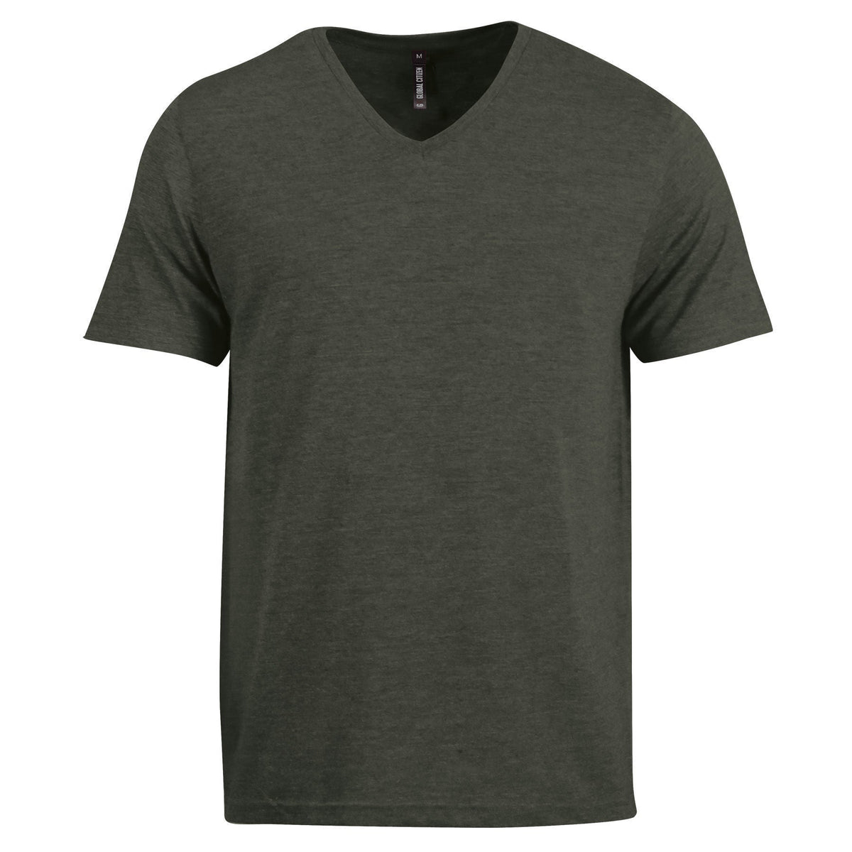 140g Urban Lifestyle V-Neck T-Shirt  -  Army green melange - While Stocks Last