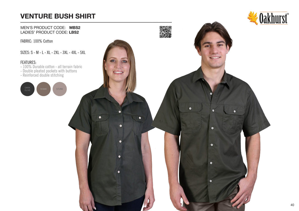 Ladies’ Venture Bush Shirt - Stone - While Stocks Last