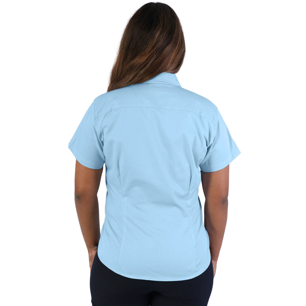 Ladies’ Classic Woven Shirt Short Sleeve - Blue Sky - While Stocks Last