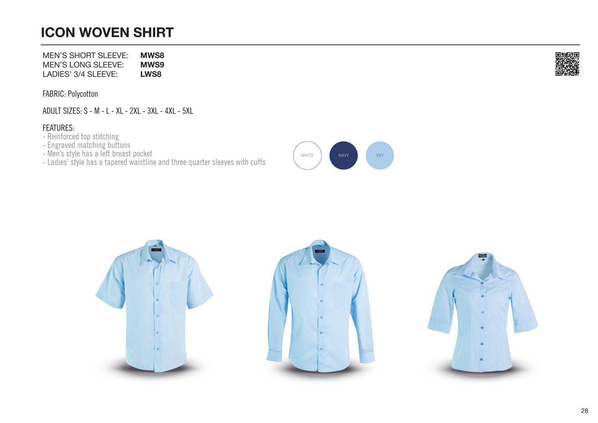 Ladies’  Icon Woven Shirt - Sky - While Stocks Last