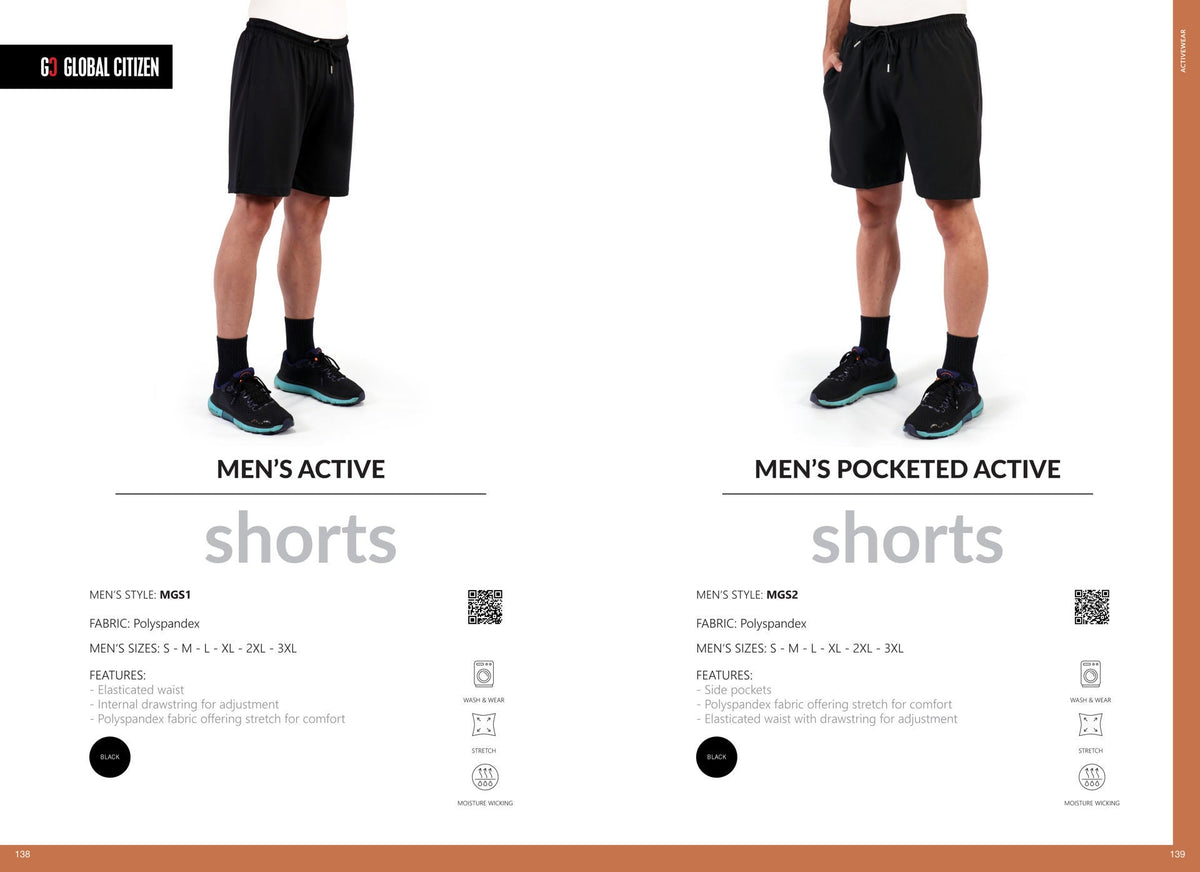 Men’s Pocketed Active Shorts