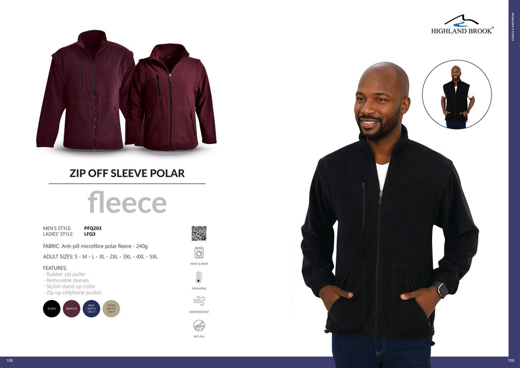 Zip Off Sleeve Polar Fleece