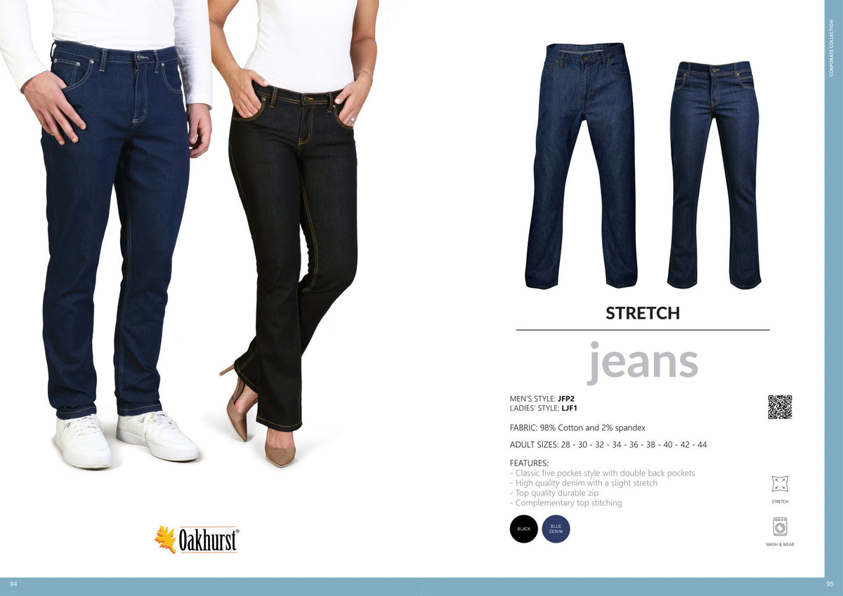 Ladies’ Stretch Denim Jeans - 5 Pocket - End Of Range