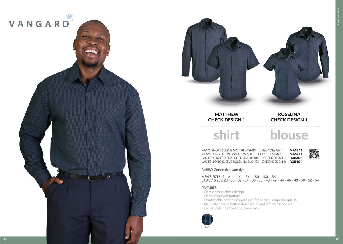 Matthew Shirt Long Sleeve - Check 1