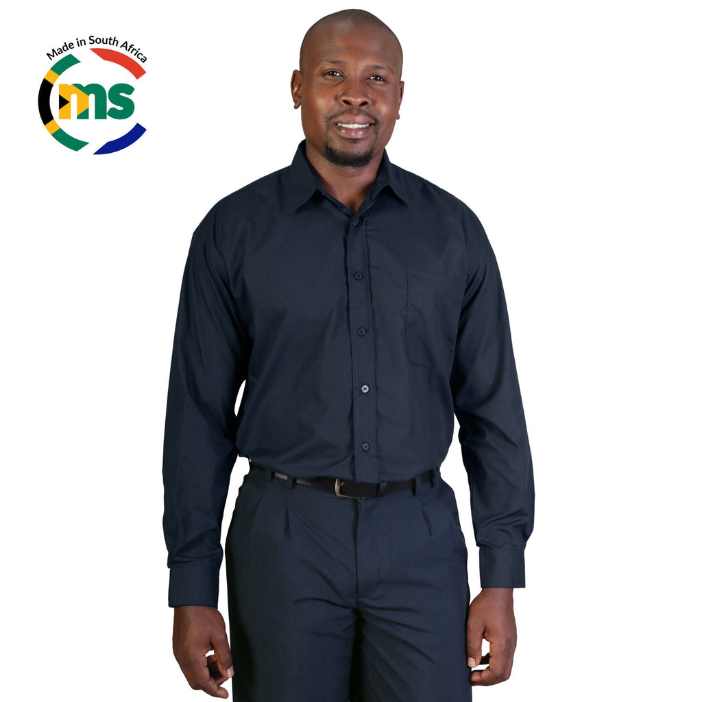 Icon Woven Shirt Long Sleeve - Navy