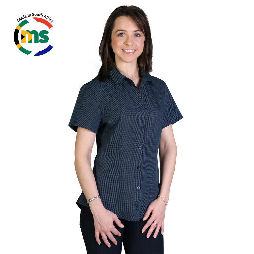 Roselina Blouse Short Sleeve - Check 1