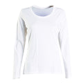 Ladies’ 150g Fashion Fit T-Shirt - long sleeve -White - End Of Range