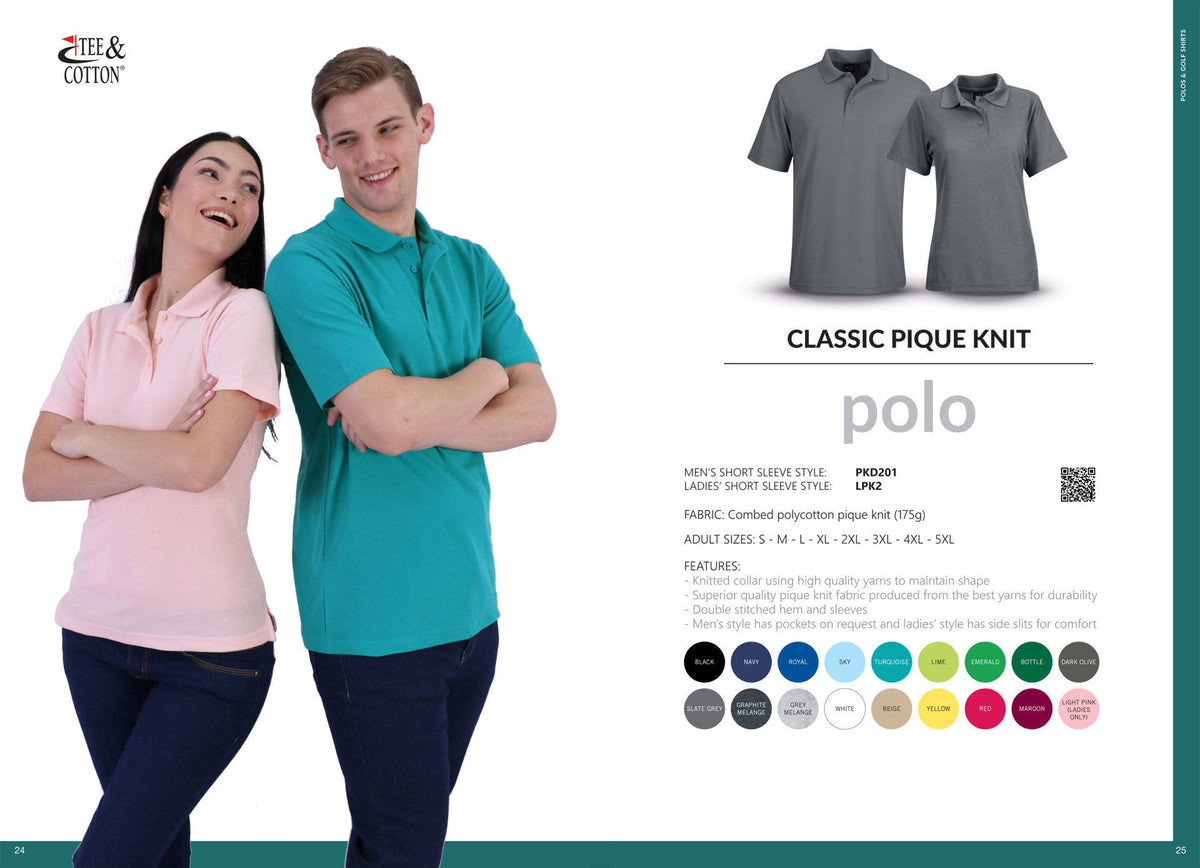 175g Ladies’ Classic Pique Knit Polo - Orange - End Of Range