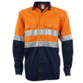 Navy / Orange  Vented Reflective Mining Shirt