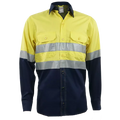 Navy / Yellow  Vented Reflective Mining Shirt