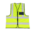 Premium Lime Reflective Vest with Zip & ID