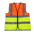 Premium Lime / Orange Two Tone Reflective Vest