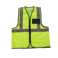 Reflective Vest with Zip and ID Lime