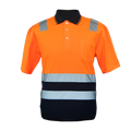 Orange / Navy Two Tone Hiviz Golf Shirt