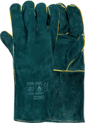 6" Green Lined Elbow Length Glove
