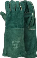 8" Green Lined Elbow Length Glove