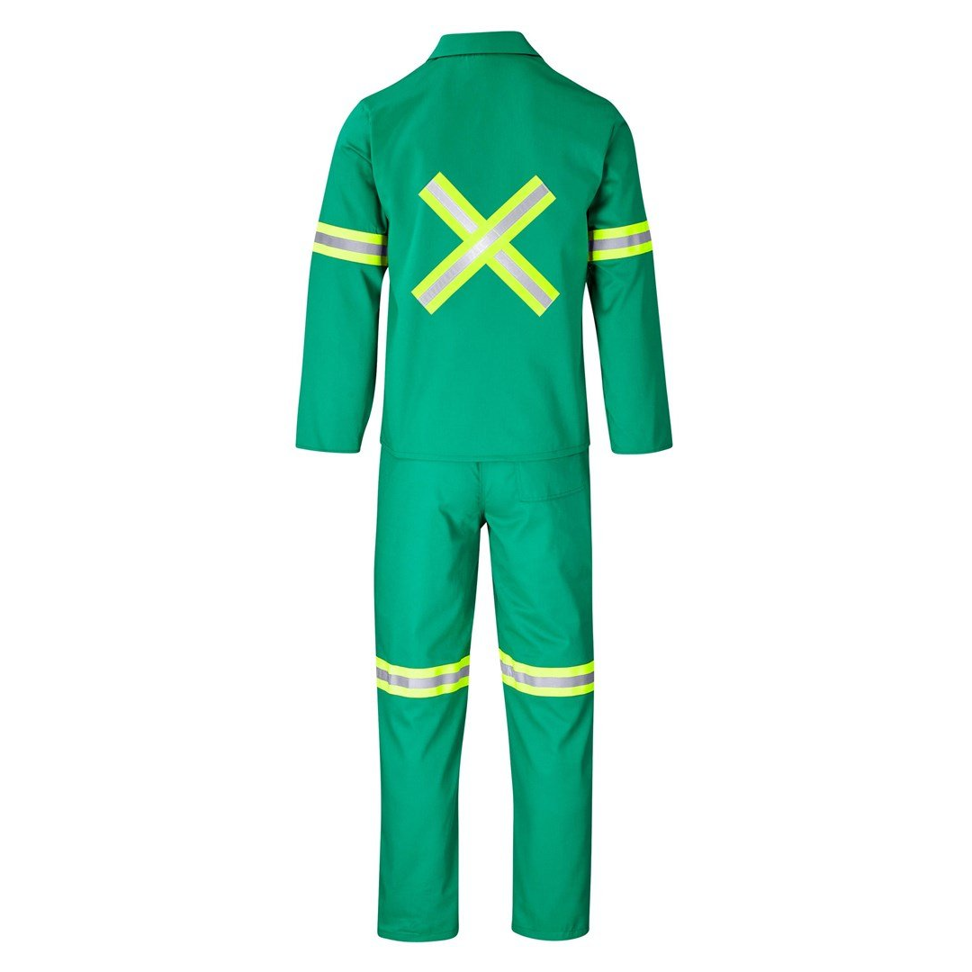 Trade Polycotton Conti Suit - Reflective Arms, Legs & Back - Yellow Tape