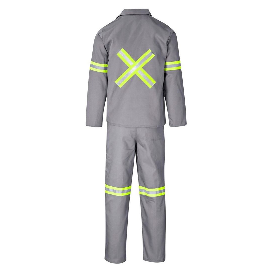Trade Polycotton Conti Suit - Reflective Arms, Legs & Back - Yellow Tape