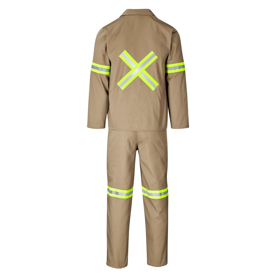 Trade Polycotton Conti Suit - Reflective Arms, Legs & Back - Yellow Tape