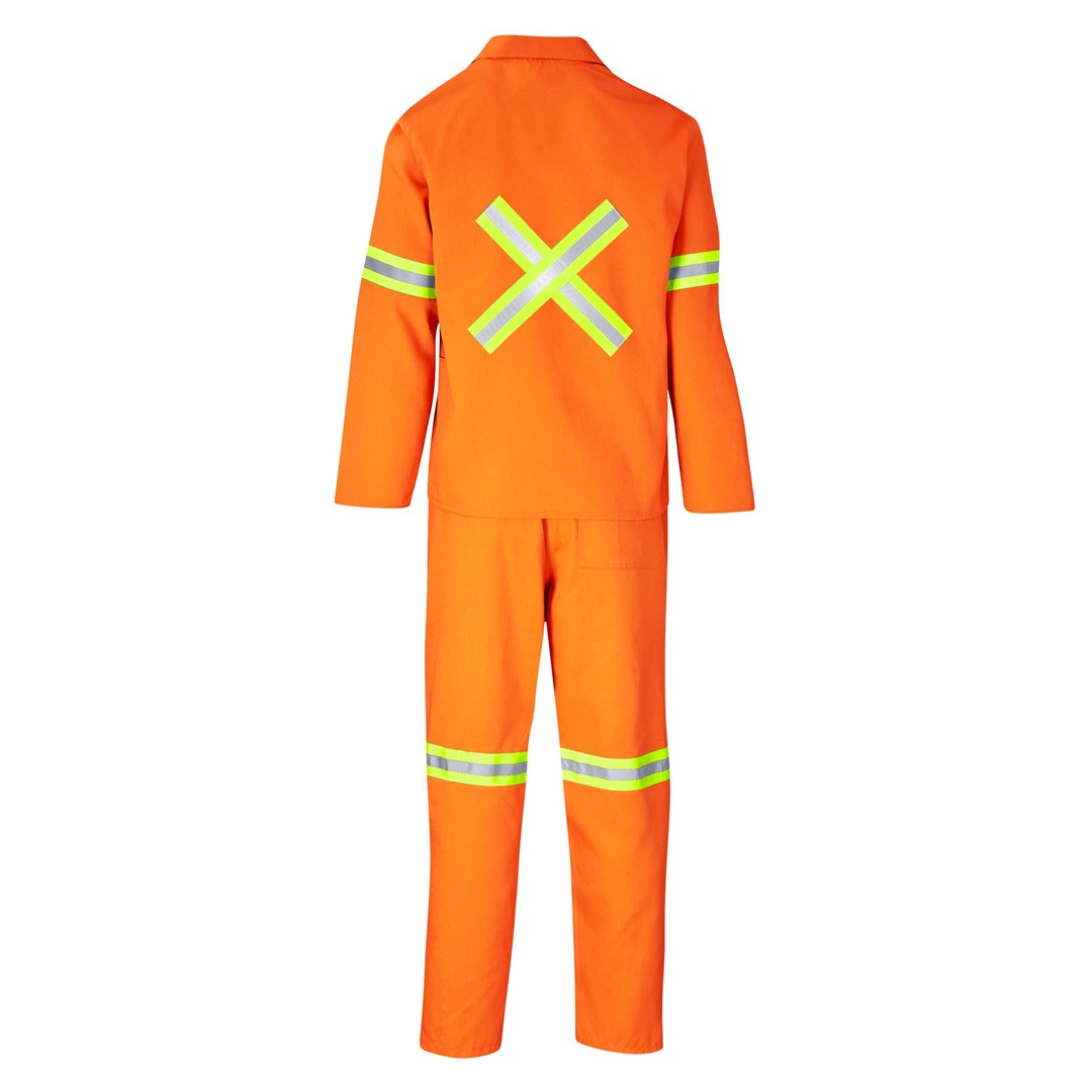 Trade Polycotton Conti Suit - Reflective Arms, Legs & Back - Yellow Tape