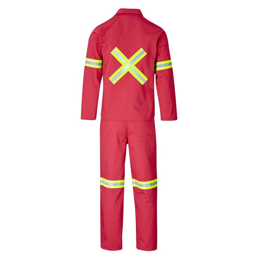 Trade Polycotton Conti Suit - Reflective Arms, Legs & Back - Yellow Tape