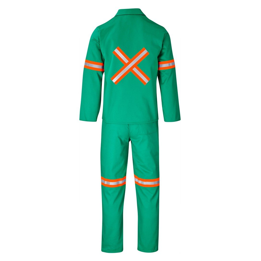 Trade Polycotton Conti - Suit Reflective Arms, Legs & Back - Orange Tape