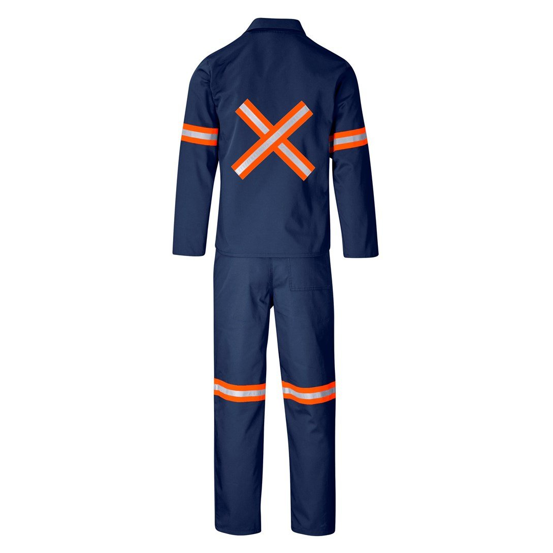Trade Polycotton Conti - Suit Reflective Arms, Legs & Back - Orange Tape