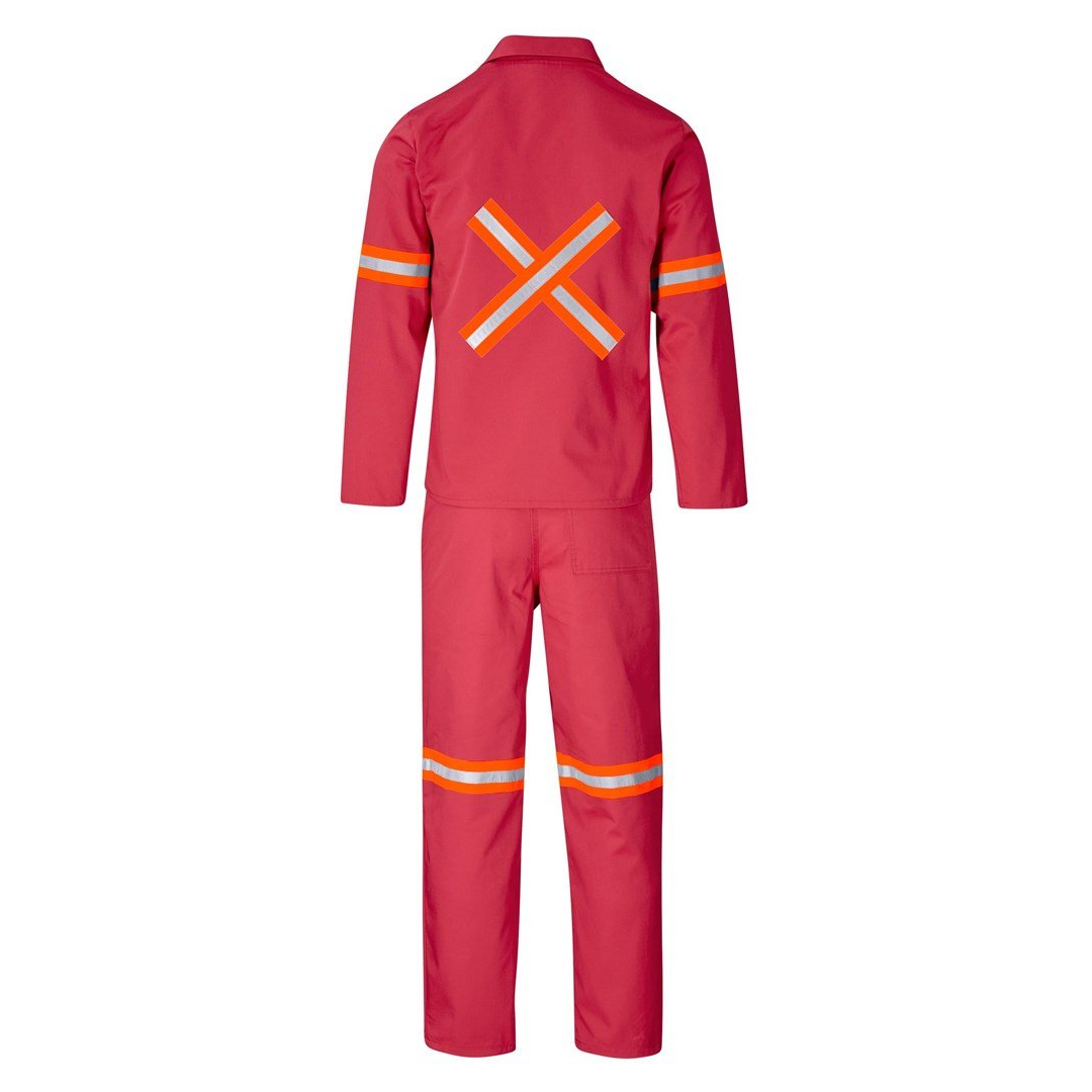 Trade Polycotton Conti - Suit Reflective Arms, Legs & Back - Orange Tape