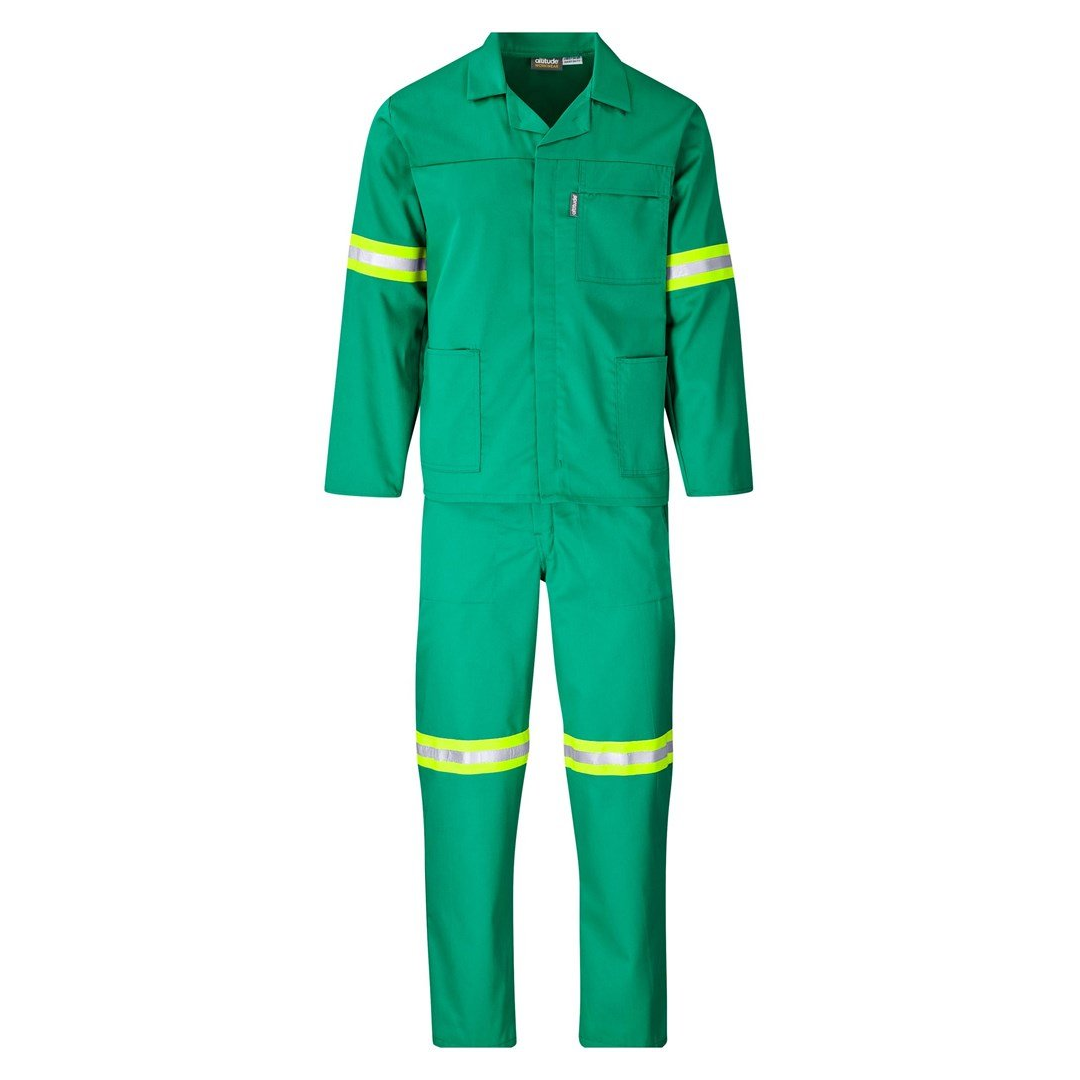 Trade Polycotton Conti Suit - Reflective Arms & Legs - Yellow Tape
