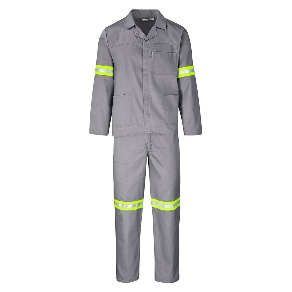 Trade Polycotton Conti Suit - Reflective Arms & Legs - Yellow Tape