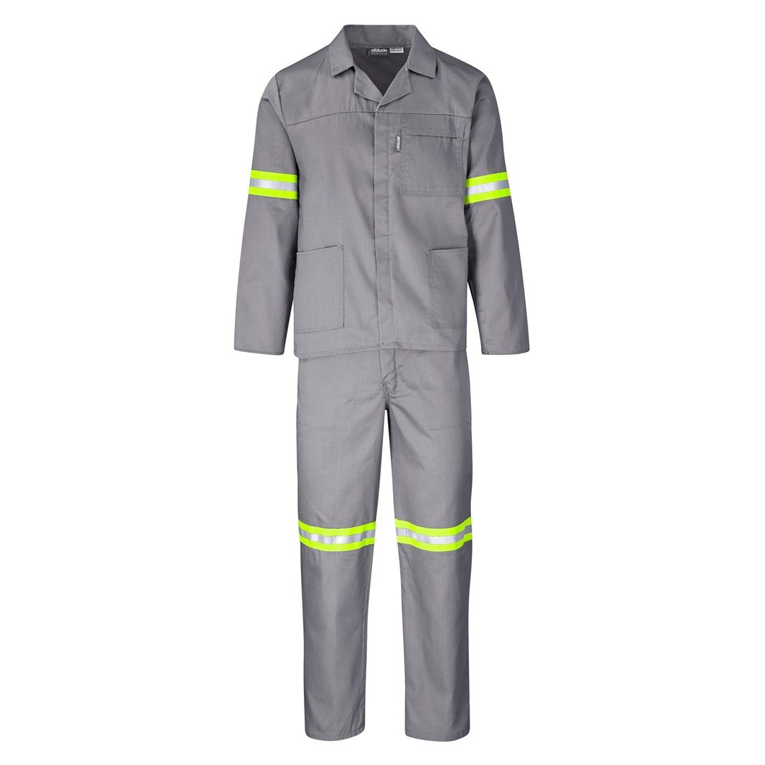 Trade Polycotton Conti Suit - Reflective Arms & Legs - Yellow Tape