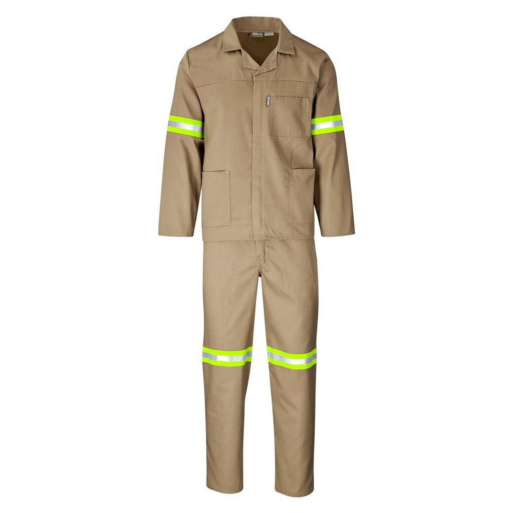 Trade Polycotton Conti Suit - Reflective Arms & Legs - Yellow Tape