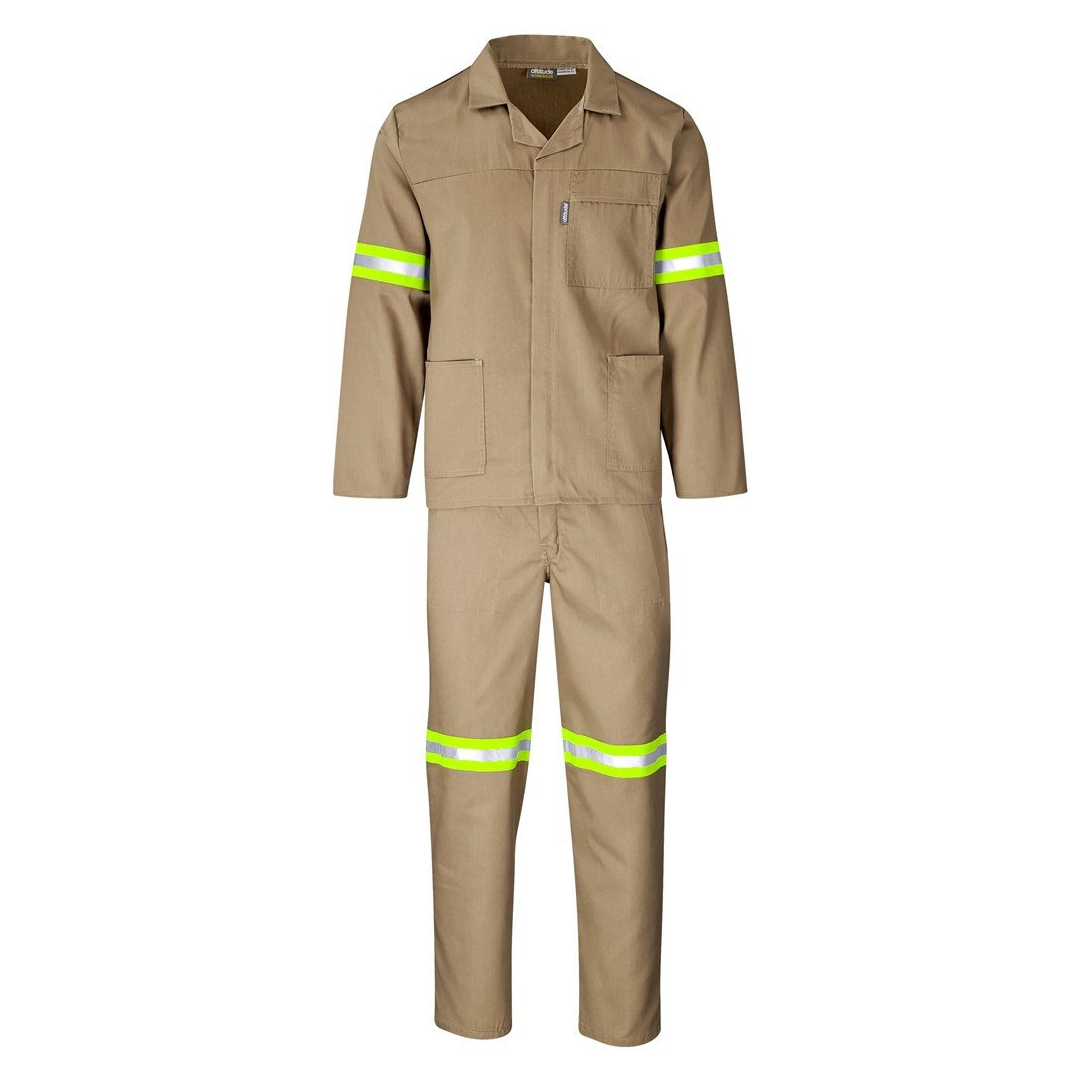 Trade Polycotton Conti Suit - Reflective Arms & Legs - Yellow Tape