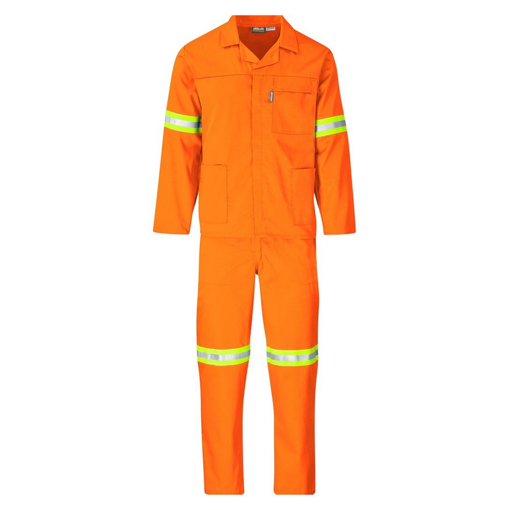 Trade Polycotton Conti Suit - Reflective Arms & Legs - Yellow Tape