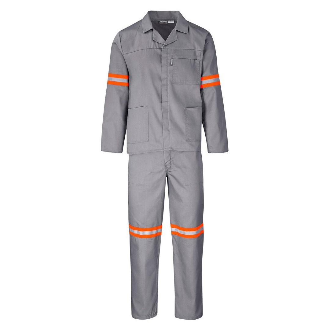 Trade Polycotton Conti Suit - Reflective Arms & Legs - Orange Tape
