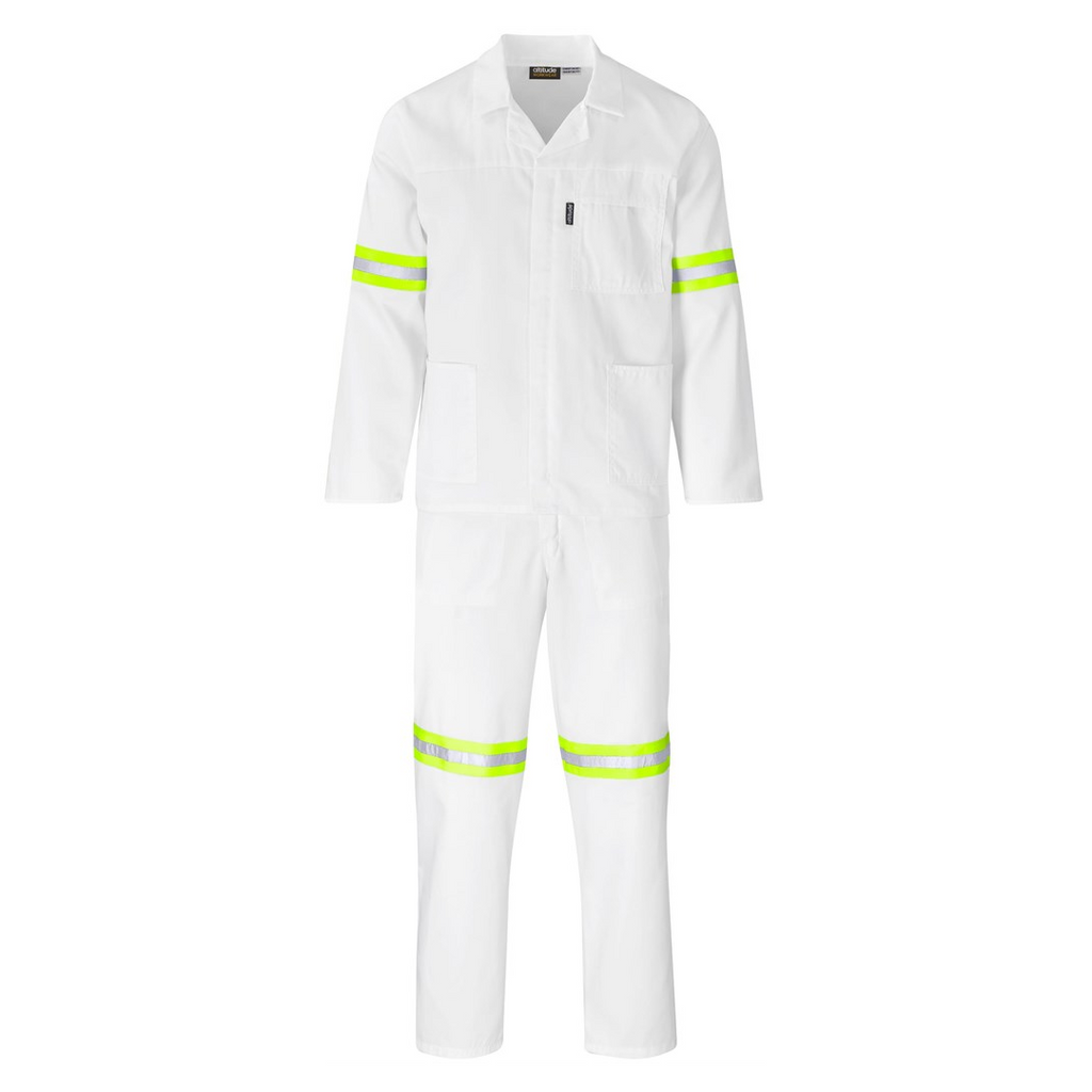 Trade Polycotton Conti Suit - Reflective Arms & Legs - Yellow Tape