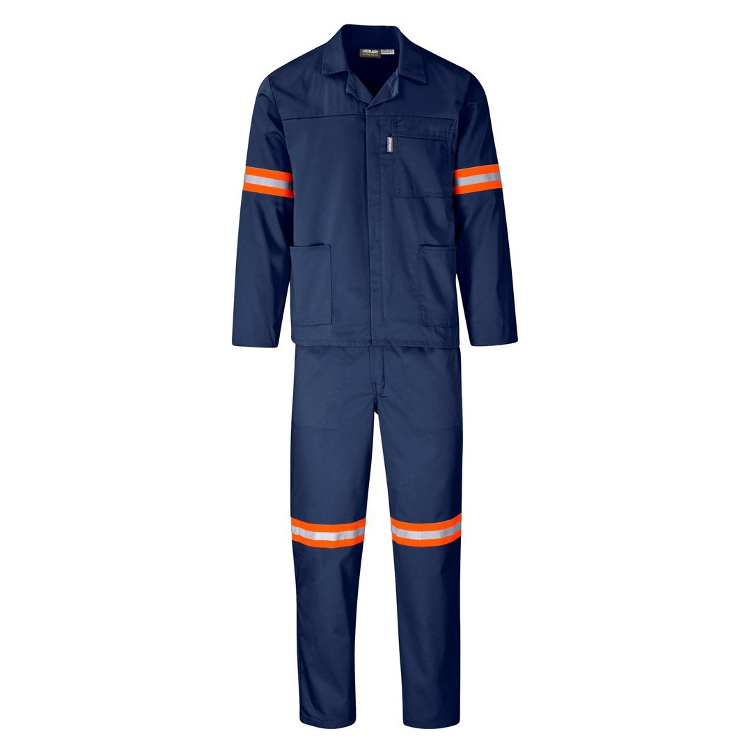 Trade Polycotton Conti Suit - Reflective Arms & Legs - Orange Tape