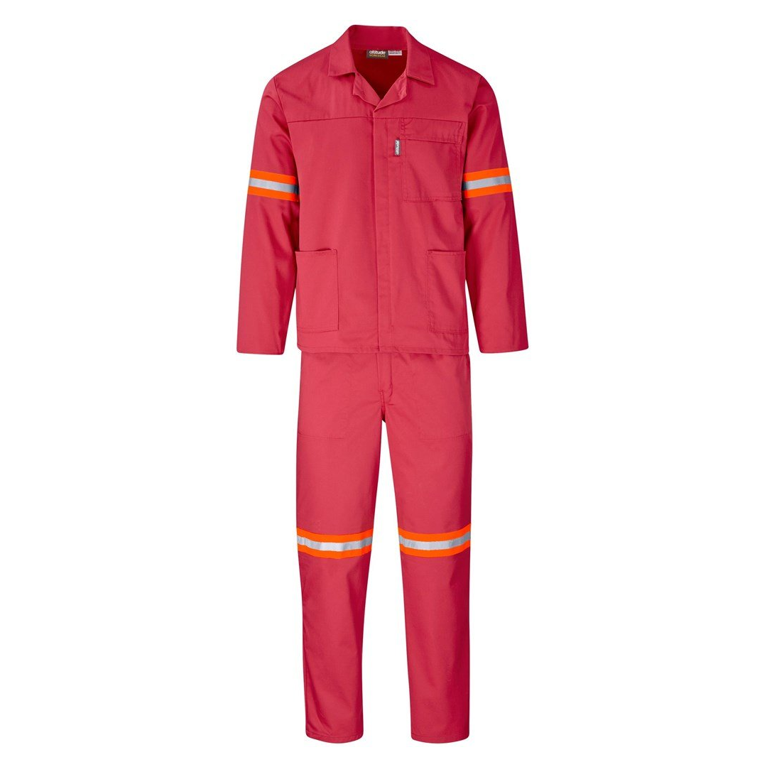 Trade Polycotton Conti Suit - Reflective Arms & Legs - Orange Tape