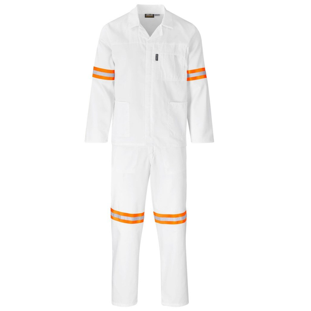 Trade Polycotton Conti Suit - Reflective Arms & Legs - Orange Tape