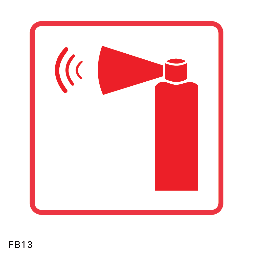 Hand Held Emergency Alarm  safety sign (FB13)