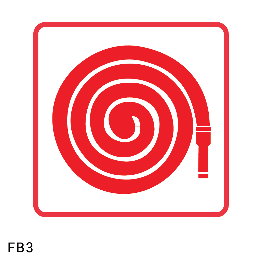 Fire Hose Reel  safety sign (FB3)