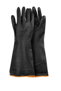 Black Industrial Rubber Glove Smooth Palm 55Cm
