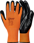 Econo Nitrile Dipped Gloves - Orange