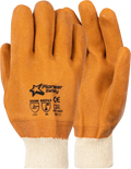 Pioneer Orange Foam Pvc Glove Knitwrist