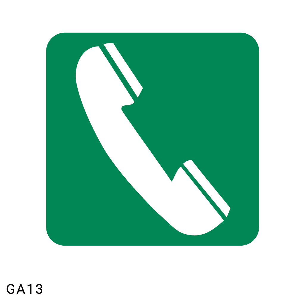 Telephone safety sign (GA13)