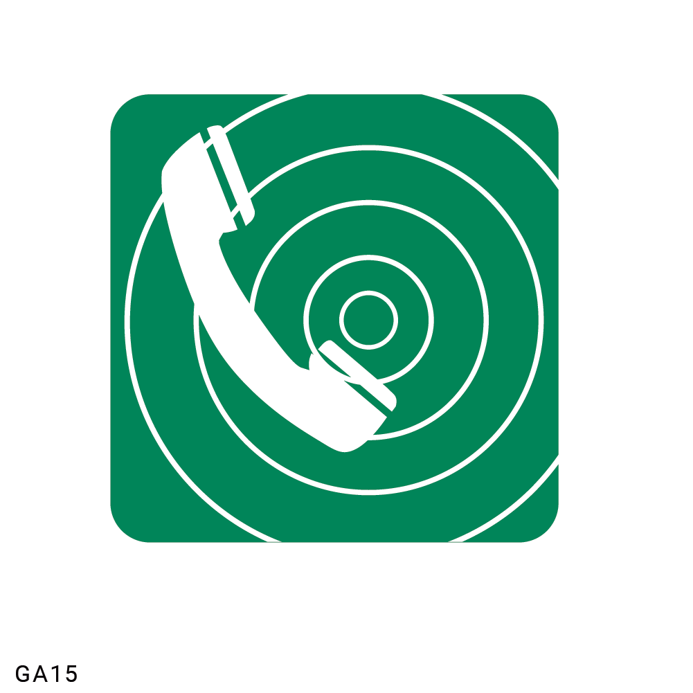 Emergency Telephone safety sign (GA15)
