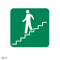 Stairs Going Down (Left) safety sign (GA17)